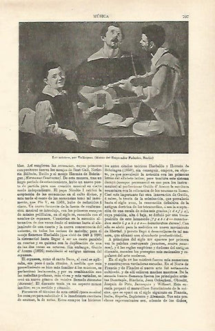 LAMINA ESPASA 24604: Los musicos por Velazquez