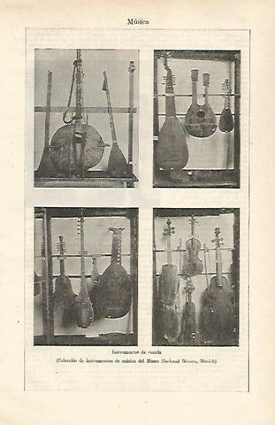 LAMINA ESPASA 24606: Instrumentos de cuerda del Museo Nacional Bavaro de Munich