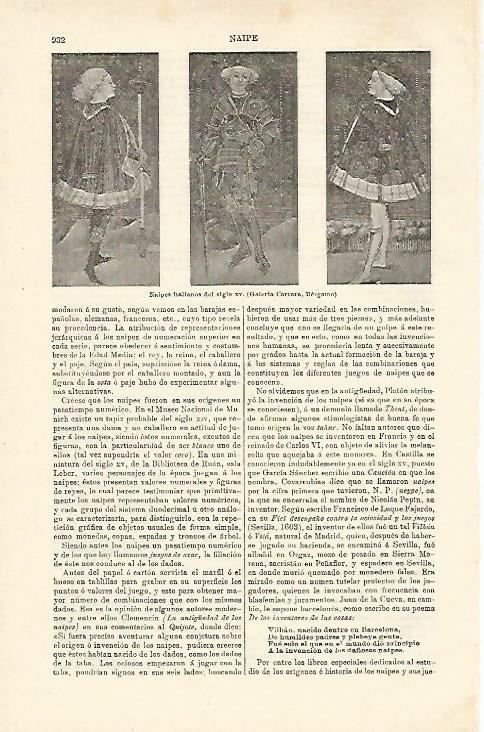 LAMINA ESPASA 24631: Naipes italianos del siglo XV