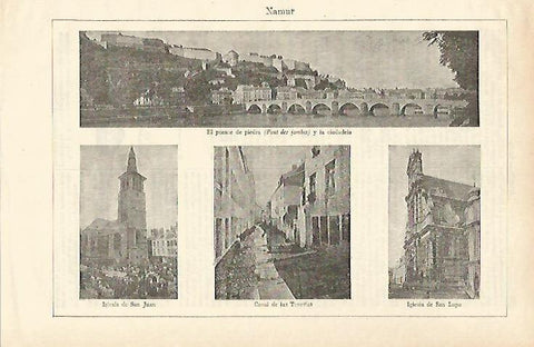 LAMINA ESPASA 24638: Vistas de Namur