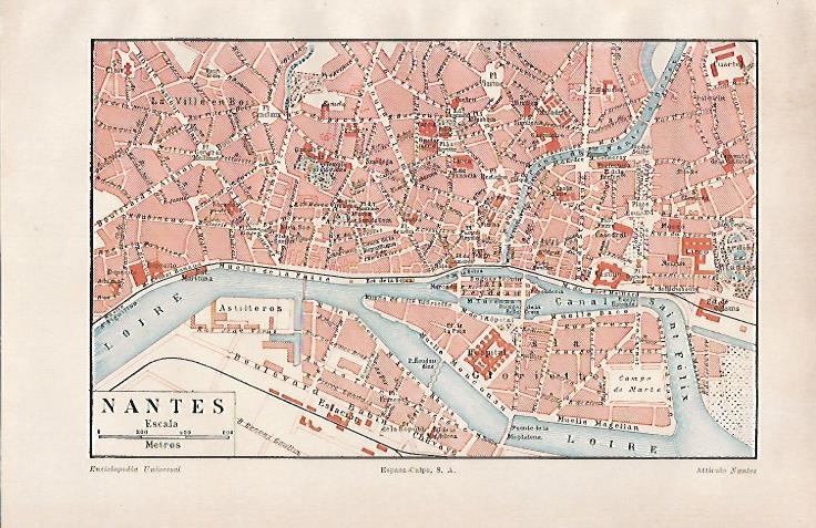 LAMINA ESPASA 24644: Plano de Nantes