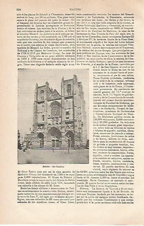 LAMINA ESPASA 24645: Catedral de Nantes