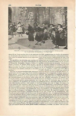 LAMINA ESPASA 24646: Recepcion a los hugonontes por H. Vogel