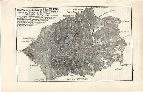 LAMINA ESPASA 24649: Mapa de la isla de Santa Elena