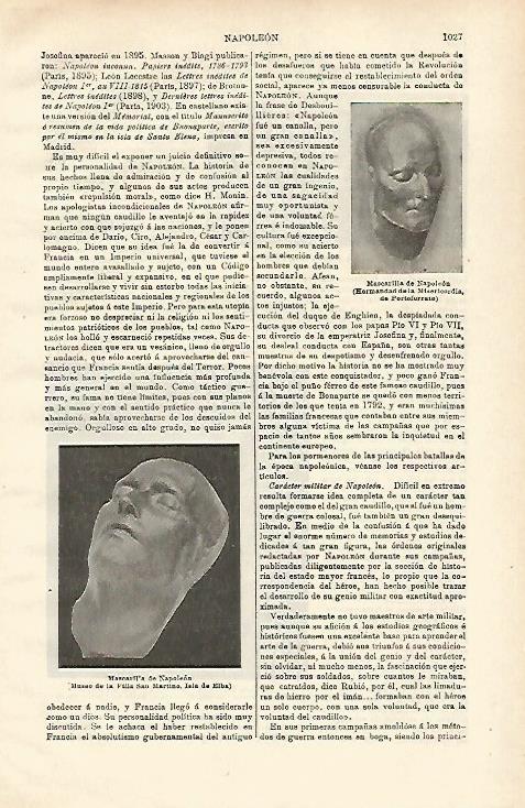 LAMINA ESPASA 24652: Mascarilla de Napoleon