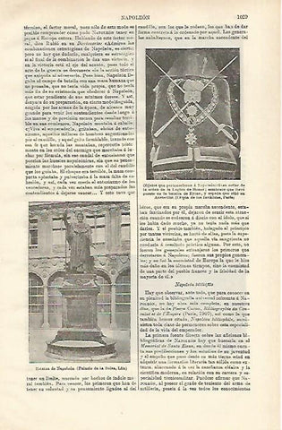 LAMINA ESPASA 24653: Estatua de Napoleon en Lila
