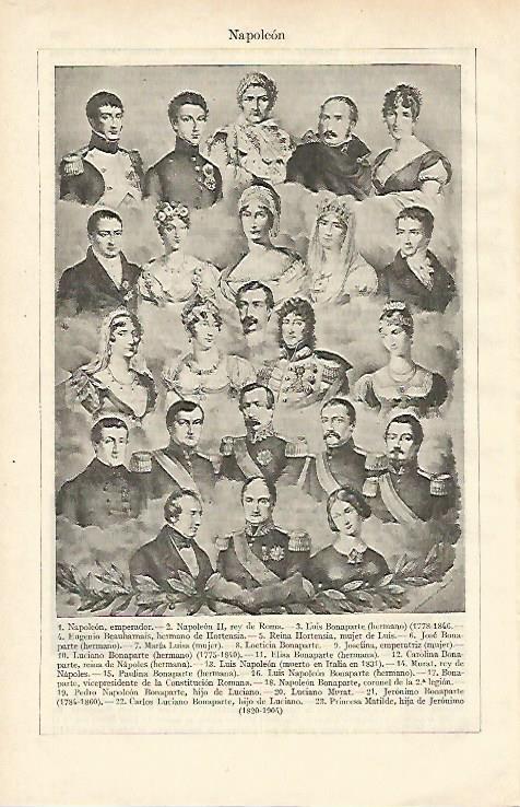 LAMINA ESPASA 24655: Napoleon y su familia
