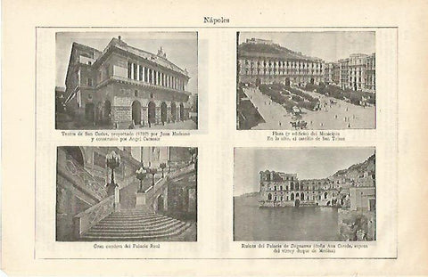 LAMINA ESPASA 24660: Edificios de Napoles