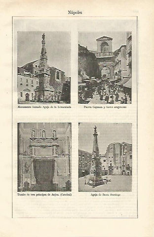 LAMINA ESPASA 24663: Monumentos de Napoles