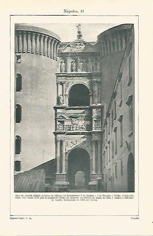 LAMINA ESPASA 24664: Arco de Aragon en Napoles por P. Martino