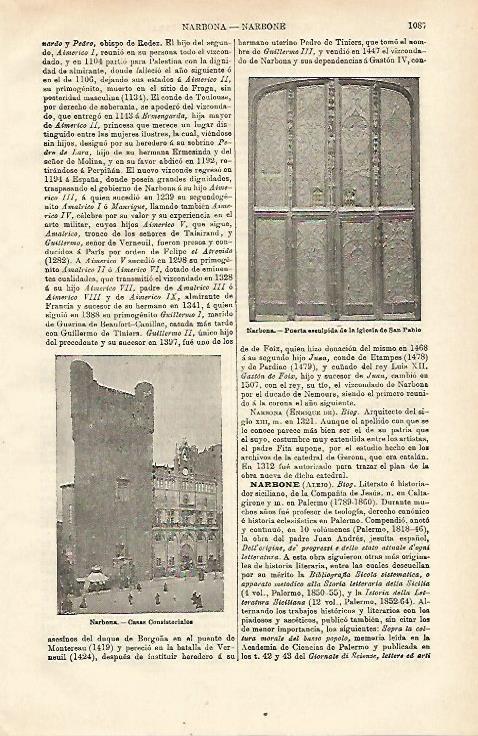 LAMINA ESPASA 24671: Ayuntamiento de Narbona