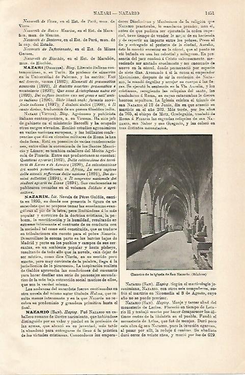 LAMINA ESPASA 24712: Iglesia de San Nazario en Beziers