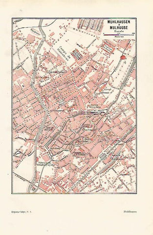 LAMINA ESPASA 24720: Plano de Muhlhausen o Mulhouse
