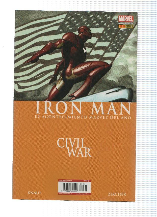 CIVIL WAR IRON MAN, Numero 01: El Invencible Iron Man 1 y 2 (Panini 2007)