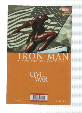CIVIL WAR IRON MAN, Numero 01: El Invencible Iron Man 1 y 2 (Panini 2007)