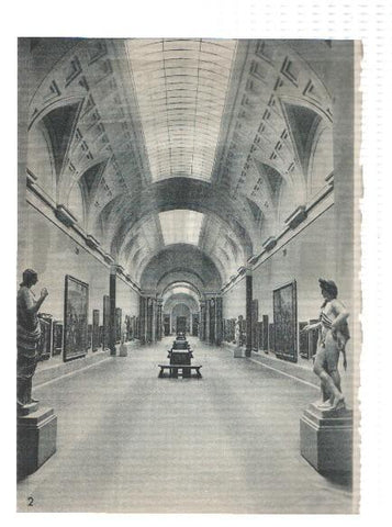 El Museo del Prado, laminas 01 y 02: Fachada principal y Galeria de pintores españoles