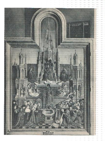 El Museo del Prado, laminas 03 y 04: Capilla romanica y La fuente de la gracia (Van Eyck)