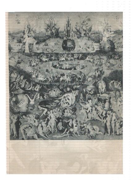 El Museo del Prado, laminas 09 y 10: El Jardin de las delicias y fragmento del cuadro (El Bosco)