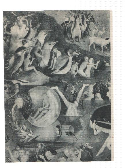 El Museo del Prado, laminas 09 y 10: El Jardin de las delicias y fragmento del cuadro (El Bosco)