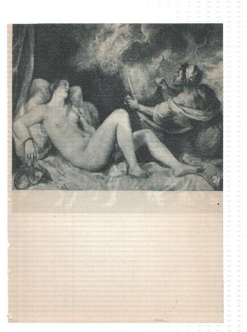 El Museo del Prado, laminas 21 y 22: Danae recibiendo la lluvia de oro y Venus y Adonis (Tiziano)