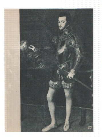El Museo del Prado, laminas 25 y 26: Felipe II y Alocucion del marques del basto (Tiziano)