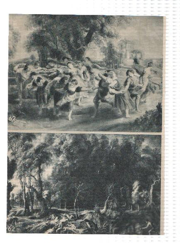 El Museo del Prado, laminas 61 y 62; El jardin del amor y Danza de aldeanos + Caza del Meleagro (Rubens)