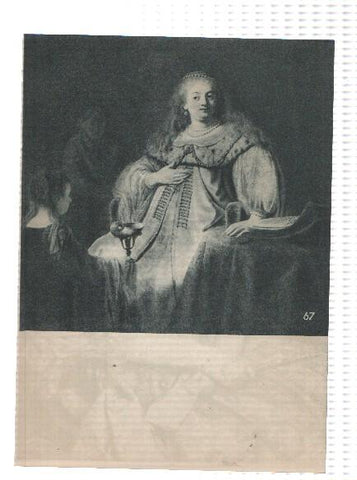 El Museo del Prado, laminas 67 y 68: Artemisa (Rembrandt) y La duquesa de Toscana (Mengs)