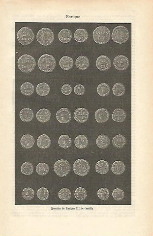 LAMINA ESPASA 16046: Monedas de Enrique III de Castilla