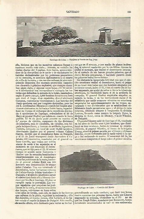 LAMINA ESPASA 12277: Fuerte de San Juan Santiago de Cuba