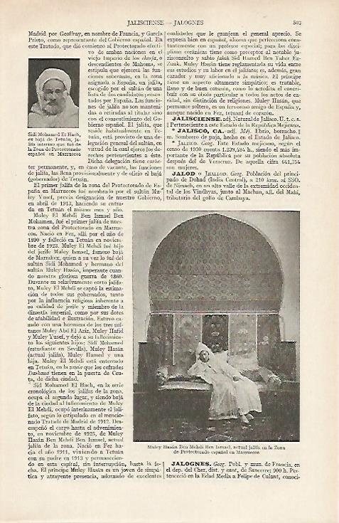 LAMINA ESPASA 19727: Muley Hasan Ben Mehdi Ben ismael de Marruecos