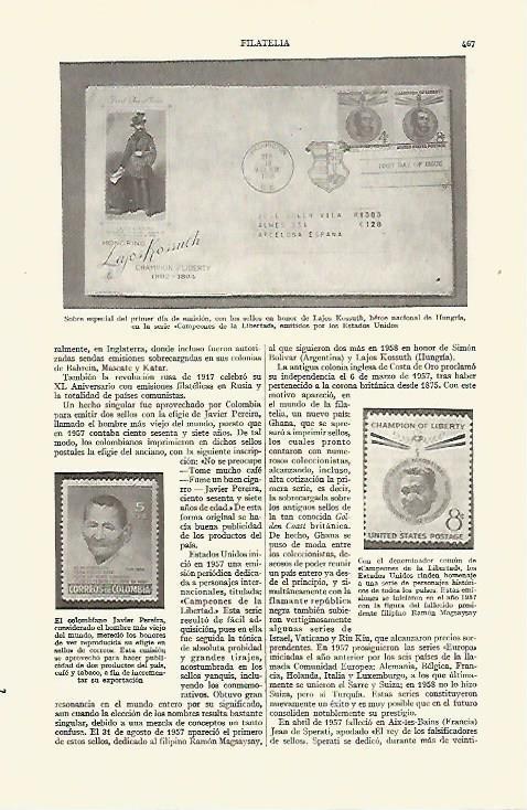 LAMINA ESPASA 21642: Sobre de la serie Campeones de la Libertad de Estados Unidos