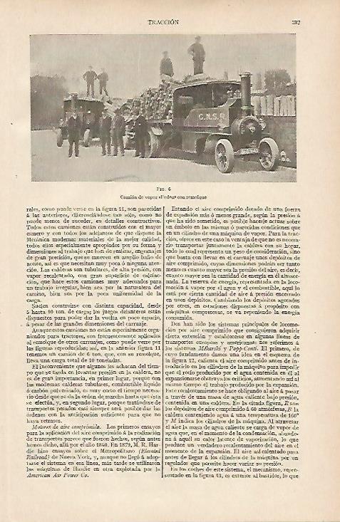 LAMINA ESPASA 11002: Camion con remolque de vapor Foden