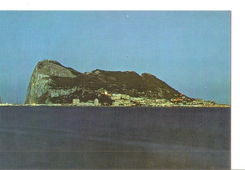 Postal 050371 : Algeciras (Cadiz). Vista nocturna Peñon de Gibraltar