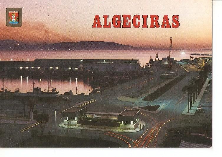 Postal 050478 : Algeciras (Cadiz). Vista nocturna del puerto