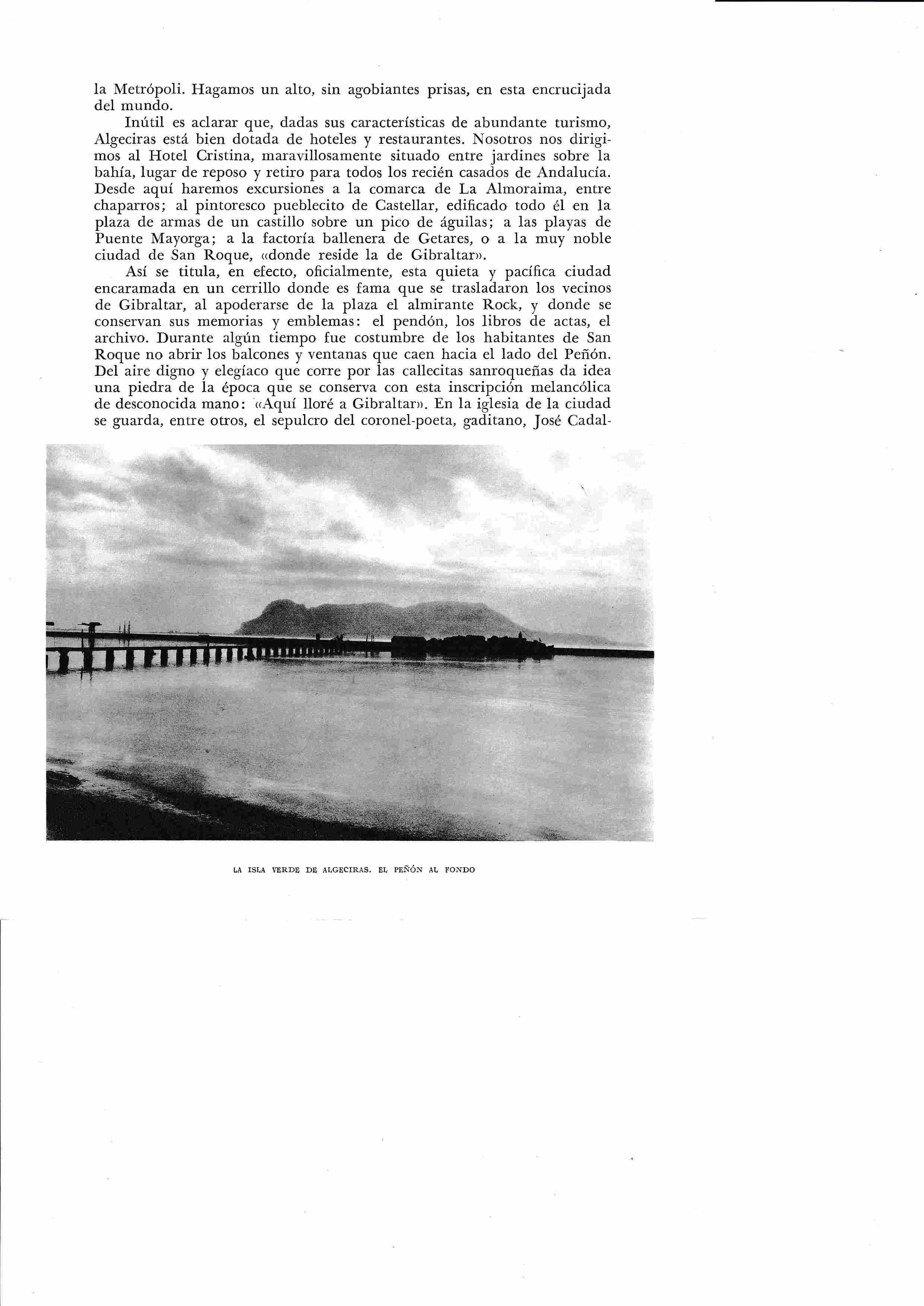 LAMINA 6456: La isla verde de Algeciras el peñon al fondo
