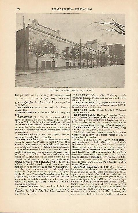 LAMINA ESPASA 5465: Edificio Espasa Calpe calle Rios Rosas 24 de Madrid