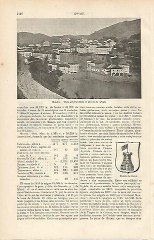 LAMINA ESPASA 8850: Vista general de Motrico Guipuzcoa