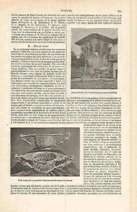 LAMINA ESPASA 17056: Casas en Cotsofeni Rumania