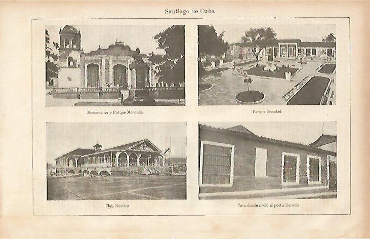 LAMINA ESPASA 19451: Vistas de Santiago de Cuba