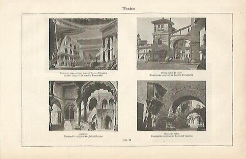 LAMINA ESPASA 5814: Diferentes decoraciones para teatro