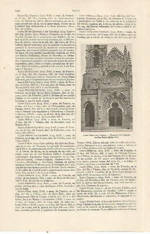 LAMINA ESPASA 22993: Iglesia de San Pedro en Saint Pere sous Vezelay