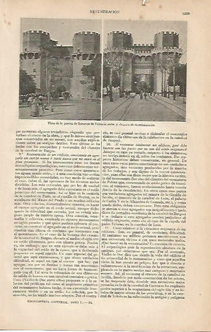 LAMINA ESPASA 1039: Puerta de Serranos Valencia