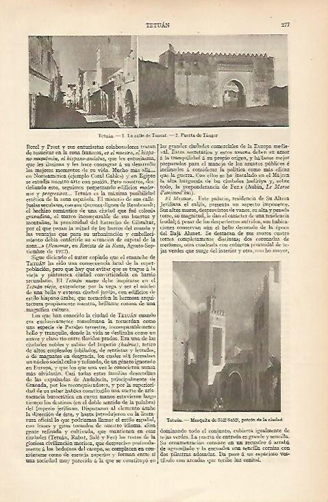 LAMINA ESPASA 8311: Puerta de Tanger en Tetuan Marruecos