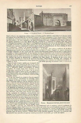 LAMINA ESPASA 8311: Puerta de Tanger en Tetuan Marruecos