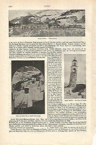LAMINA ESPASA 18437: Vistas de Sankt Moritz
