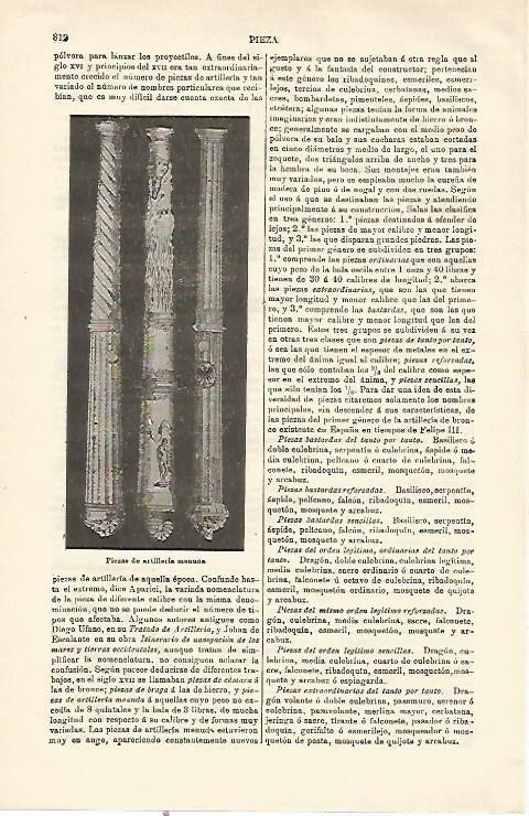 LAMINA ESPASA 23231: Piezas de artilleria menuda