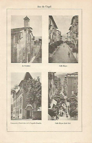 LAMINA ESPASA 610: Imagenes de la Seu de Urgell Lleida