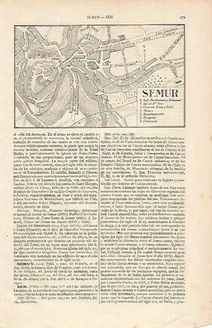 LAMINA ESPASA 624: Plano de Semur Francia