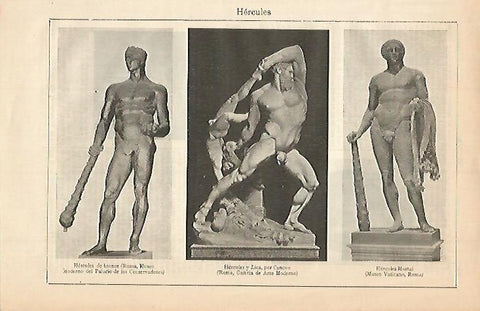 LAMINA ESPASA 653: Estatuas de Hercules