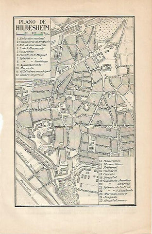 LAMINA ESPASA Alemania 683: Plano de Hildesheim Alemania